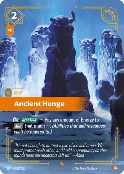 Ancient Henge (SFD) #117/221 Epic (Foil Near Mint) Spiritforged Riftbound: League of Legends Trading Card Game: 2026