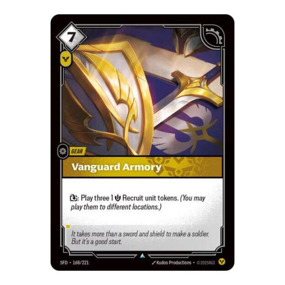 Vanguard Armory (SFD) #168/221 Uncommon (Near Mint) Spiritforged Riftbound: League of Legends Trading Card Game: 2026