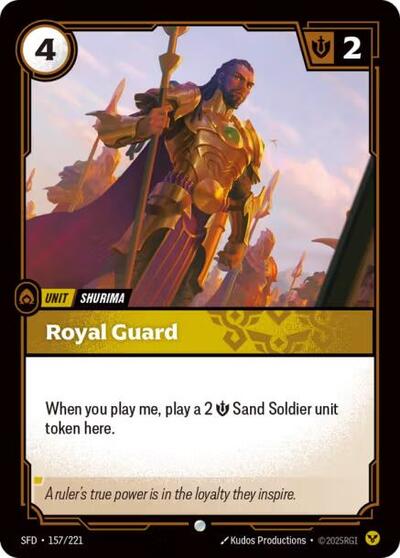 Royal Guard (SFD) #157/221 Common Spiritforged Riftbound: League of Legends Trading Card Game: 2026