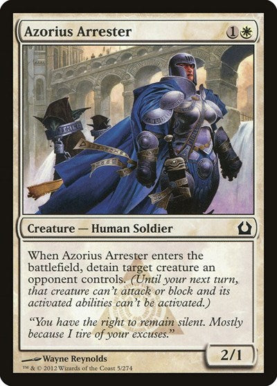 2012 Magic: Return to Ravnica (RTR) - Azorius Arrester (#5, Common)