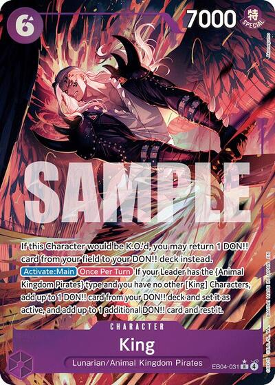King Alternate Art (OP14) #EB04-031 Rare (Foil Near Mint) The Azure Sea's Seven One Piece Card Game: 2026