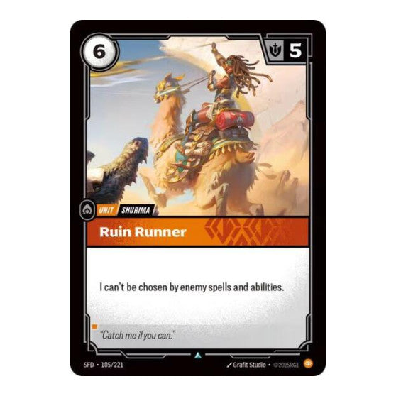 Ruin Runner (SFD) #105/221 Uncommon (Near Mint) Spiritforged Riftbound: League of Legends Trading Card Game: 2026
