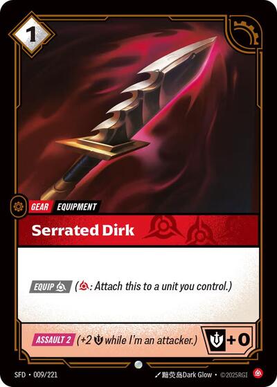 Serrated Dirk (SFD) #009/221 Common Spiritforged Riftbound: League of Legends Trading Card Game: 2026