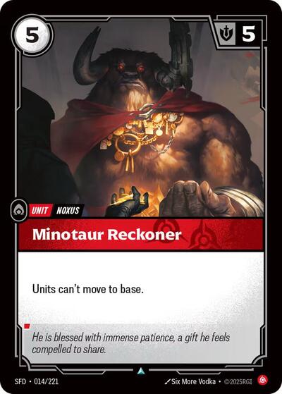 Minotaur Reckoner (SFD) #014/221 Uncommon Spiritforged Riftbound: League of Legends Trading Card Game: 2026