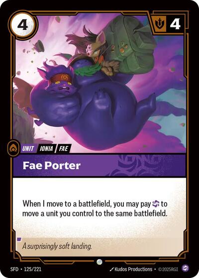 Fae Porter (SFD) #125/221 Common Spiritforged Riftbound: League of Legends Trading Card Game: 2026