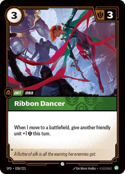 Ribbon Dancer (SFD) #038/221 Common Spiritforged Riftbound: League of Legends Trading Card Game: 2026