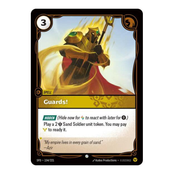 Guards! (SFD) #154/221 Common Spiritforged Riftbound: League of Legends Trading Card Game: 2026