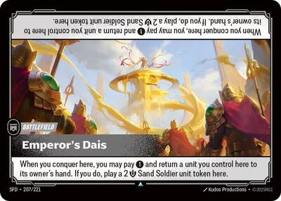 Emperor's Dais (SFD) #207/221 Uncommon Spiritforged Riftbound: League of Legends Trading Card Game: 2026