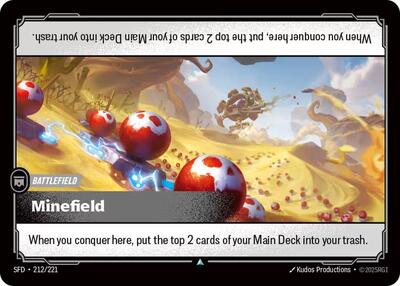 Minefield (SFD) #212/221 Uncommon (Near Mint) Spiritforged Riftbound: League of Legends Trading Card Game: 2026