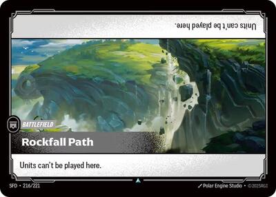 Rockfall Path (SFD) #216/221 Uncommon (Near Mint) Spiritforged Riftbound: League of Legends Trading Card Game: 2026