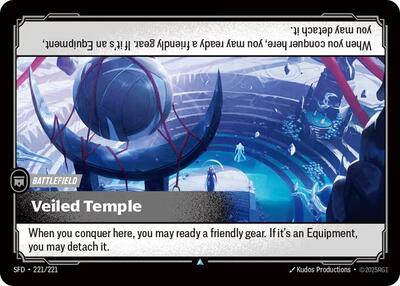 Veiled Temple (SFD) #221/221 Uncommon (Near Mint) Spiritforged Riftbound: League of Legends Trading Card Game: 2026