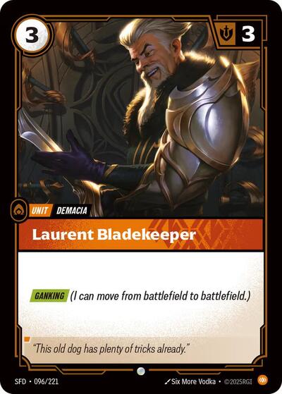 Laurent Bladekeeper (SFD) #096/221 Common (Foil Near Mint) Spiritforged Riftbound: League of Legends Trading Card Game: 2026