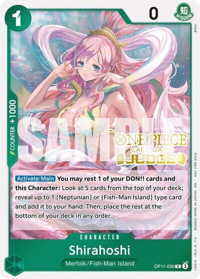 Shirahoshi (Judge Pack Vol. 7) (OP-PR) #OP11-030 Rare (Foil Lightly Played) One Piece Promotion Cards One Piece Card Game: 2022