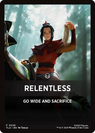 Relentless Theme Card (TLA) #26 T Avatar: The Last Airbender Magic: The Gathering: 2025
