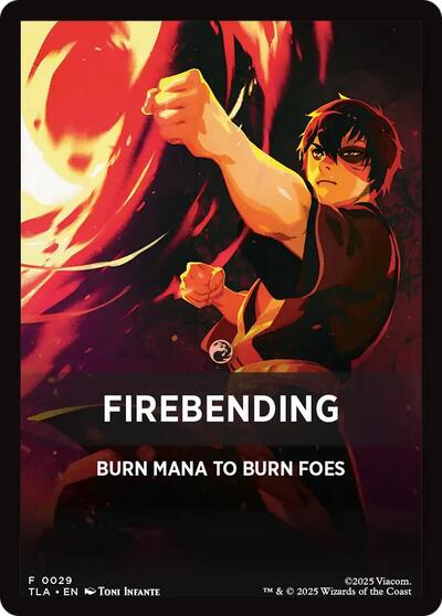 Firebending Theme Card 0029 (TLA) #29 T (Near Mint) Avatar: The Last Airbender Magic: The Gathering: 2025