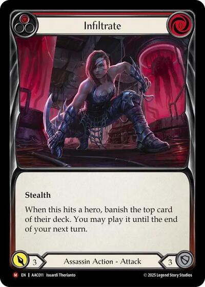 Infiltrate () #AAC011 Majestic (Near Mint) Armory Deck: Arakni Flesh & Blood TCG: 2025