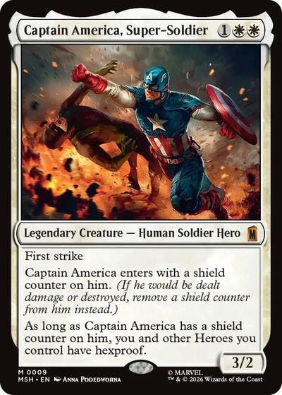 Captain America, Super-Soldier (MSH) #9 Mythic Rare (Near Mint) Marvel Super Heroes Magic: The Gathering: 2026