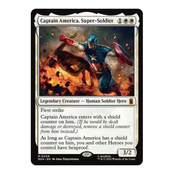 Captain America, Super-Soldier (MSH) #9 Mythic Rare (Near Mint) Marvel Super Heroes Magic: The Gathering: 2026
