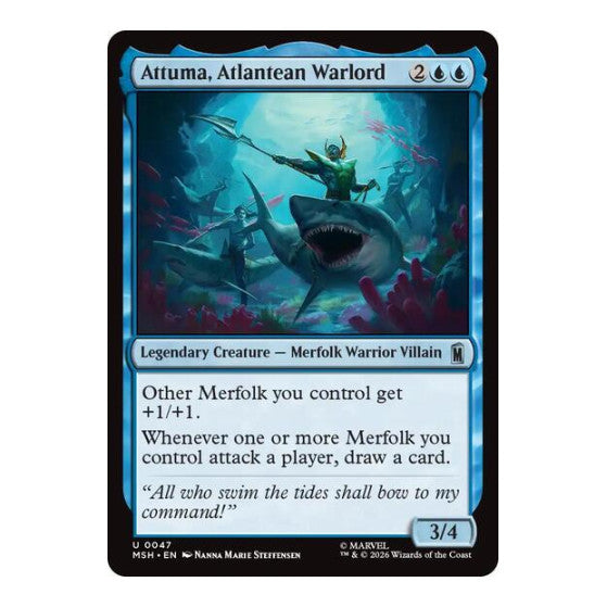 Attuma, Atlantean Warlord (MSH) #47 Uncommon (Foil Lightly Played) Marvel Super Heroes Magic: The Gathering: 2026