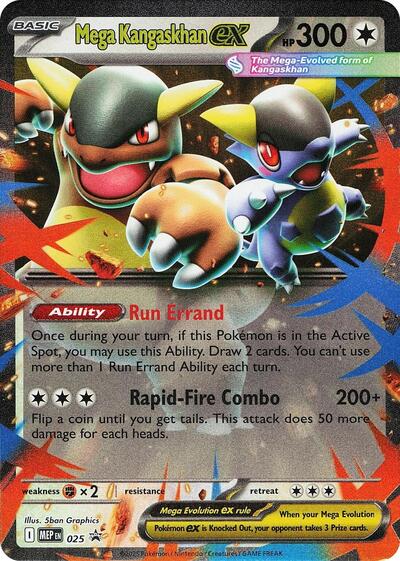 Mega Kangaskhan ex 025 (MEP) #025 Promo (Holofoil Near Mint) ME: Mega Evolution Promo Pokemon: 2025
