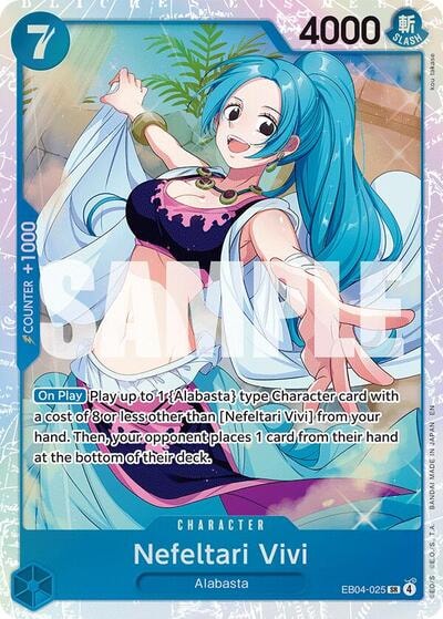 Nefeltari Vivi (OP14) #EB04-025 Secret Rare (Foil Near Mint) The Azure Sea's Seven One Piece Card Game: 2026