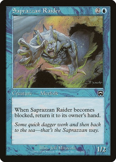 Saprazzan Raider (MMQ) #102 Common (Lightly Played) Mercadian Masques Magic: The Gathering: 1999