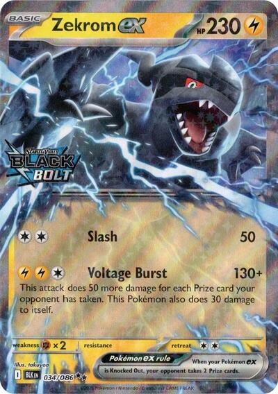 Zekrom ex (Black Bolt Stamped) (MCAP) #034/086 Double Rare (Holofoil Near Mint) Miscellaneous Cards & Products Pokemon: 2026