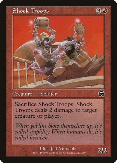Shock Troops (MMQ) #212 Common Mercadian Masques Magic: The Gathering: 1999