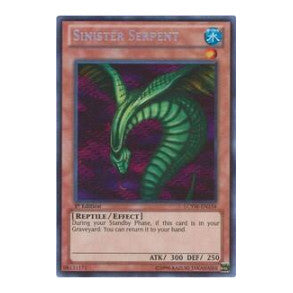 Sinister Serpent (LC03) #LCYW-EN154 Secret Rare (1st Edition Damaged) Legendary Collection 3: Yugi's World YuGiOh: 2012
