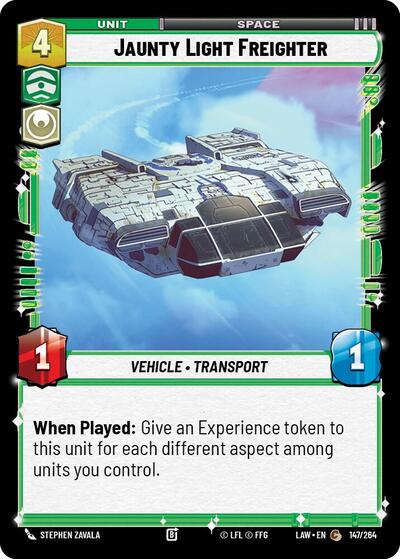 Jaunty Light Frieghter (LAW) #147/264 Common (Near Mint) A Lawless Time Star Wars: Unlimited: 2026