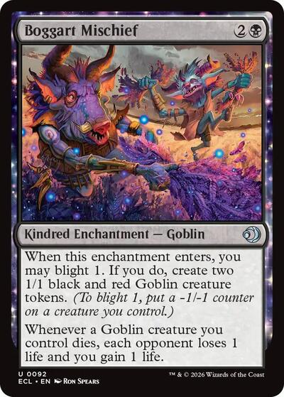 2026 Magic: Lorwyn Eclipsed (ECL) - Boggart Mischief (#92, Uncommon)