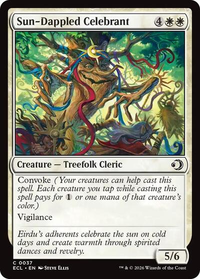 Sun Dappled Celebrant (ECL) #37 Common (Lightly Played) Lorwyn Eclipsed Magic: 2026