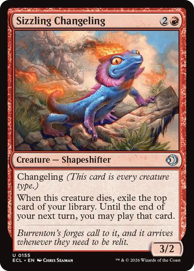 2026 Magic: Lorwyn Eclipsed (ECL) - Sizzling Changeling (#155, Uncommon) (Lightly Played)