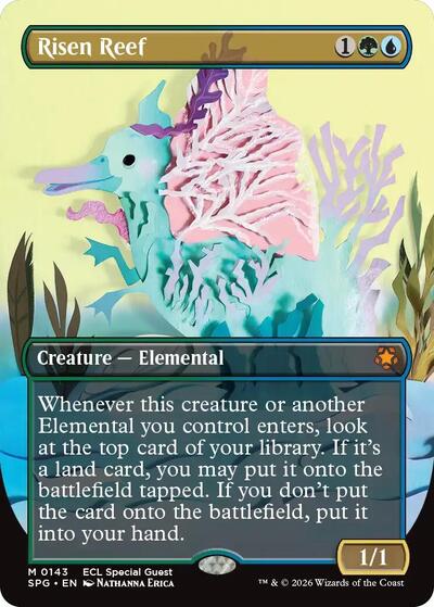 Risen Reef Borderless (SPG) #143 Mythic Rare (Foil Near Mint) Special Guests Magic: 2026