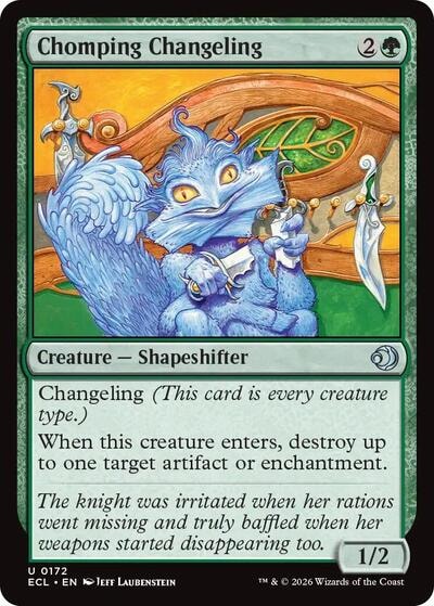 Chomping Changeling (ECL) #172 Uncommon (Lightly Played) Lorwyn Eclipsed Magic: The Gathering: 2026