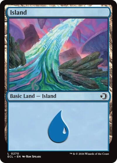 Island 0270 (ECL) #270 Land (Lightly Played) Lorwyn Eclipsed Magic: The Gathering: 2026
