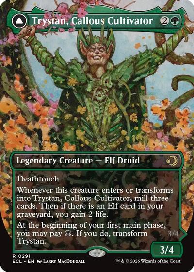 Trystan Callous Cultivator Borderless (ECL) #291 Rare (Near Mint) Lorwyn Eclipsed Magic: The Gathering: 2026
