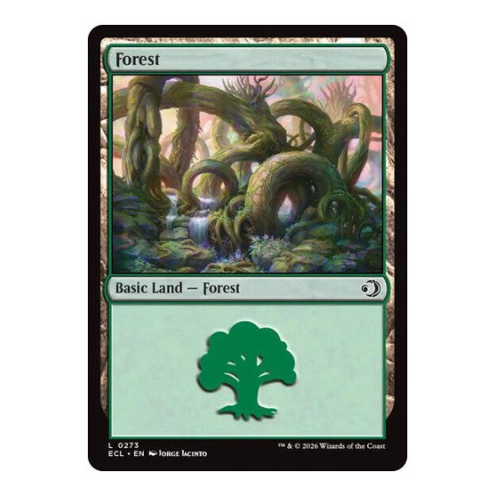 Forest (0273) (ECL) #273 Land (Foil Lightly Played) Lorwyn Eclipsed Magic: The Gathering: 2026