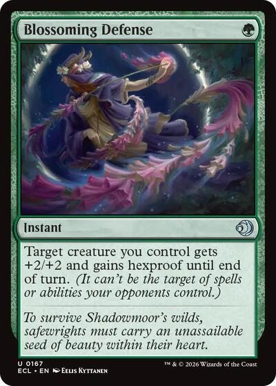 Blossoming Defense (ECL) #167 Uncommon (Lightly Played) Lorwyn Eclipsed Magic: The Gathering: 2026