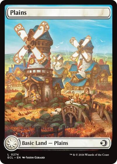 Plains 0274 (ECL) #274 Land (Lightly Played) Lorwyn Eclipsed Magic: The Gathering: 2026