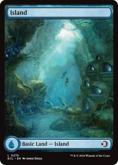Island 0275 (ECL) #275 Land (Lightly Played) Lorwyn Eclipsed Magic: The Gathering: 2026