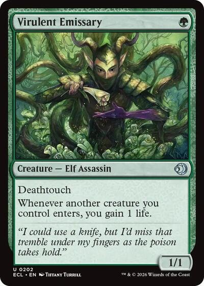 Virulent Emissary (ECL) #202 Uncommon (Lightly Played) Lorwyn Eclipsed Magic: The Gathering: 2026