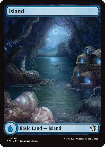 Island 0280 (ECL) #280 Land (Lightly Played) Lorwyn Eclipsed Magic: The Gathering: 2026