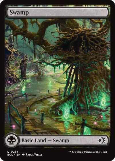 Swamp 0281 (ECL) #281 Land (Lightly Played) Lorwyn Eclipsed Magic: The Gathering: 2026