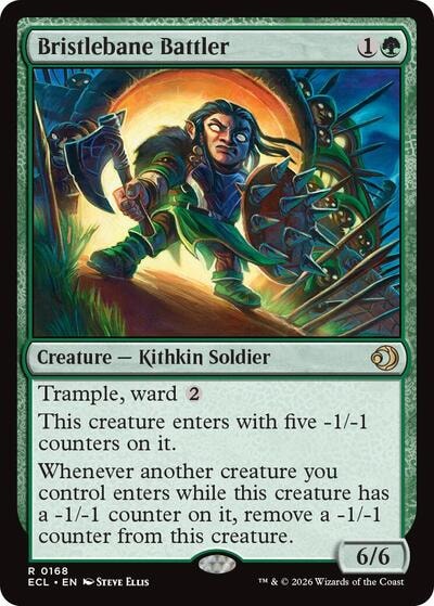 Bristlebane Battler (ECL) #168 Rare (Lightly Played) Lorwyn Eclipsed Magic: The Gathering: 2026