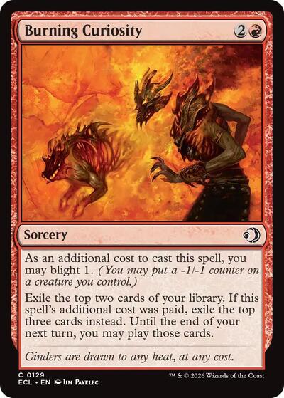 2026 Magic: Lorwyn Eclipsed (ECL) - Burning Curiosity (#129, Common) (Lightly Played)