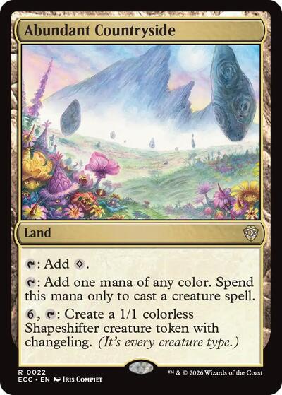 Abundant Countryside (ECC) #22 Rare (Near Mint) Commander: Lorwyn Eclipsed Magic: 2026