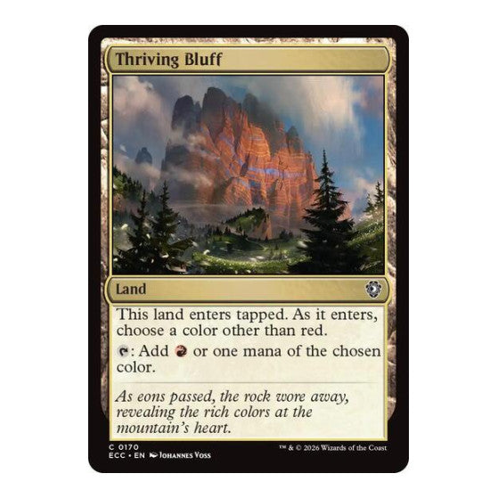 Thriving Bluff (ECC) #170 Common (Lightly Played) Commander: Lorwyn Eclipsed Magic: The Gathering: 2026