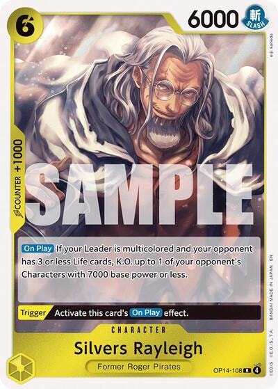 Silvers Rayleigh (OP14) #OP14-108 Rare The Azure Sea's Seven One Piece Card Game: 2026