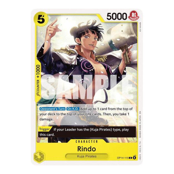 Rindo (OP14) #OP14-115 Common (Near Mint) The Azure Sea's Seven One Piece Card Game: 2026